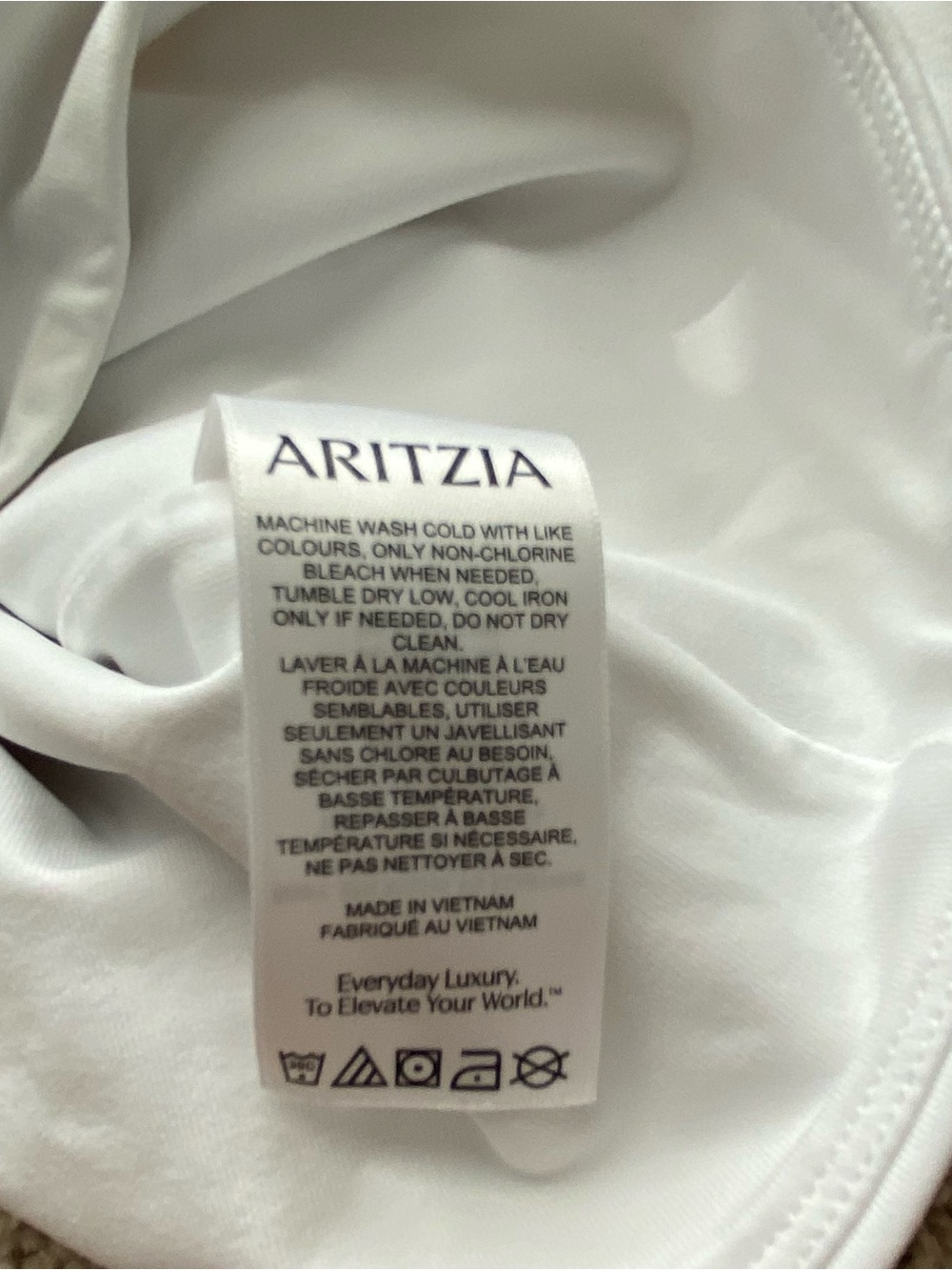 Aritzia Contour Squareneck Long Sleeve White Small Shirt Top - Picture 6 of 6